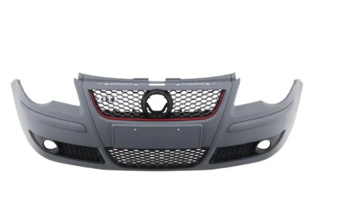 Передний бампер GTI GT Tuning для Volkswagen Polo 2001-2009 гг. пластиковый под покраску Передний бампер GTI GT Tuning для Volkswagen Polo 2001-2009 гг. пластиковый под покраску