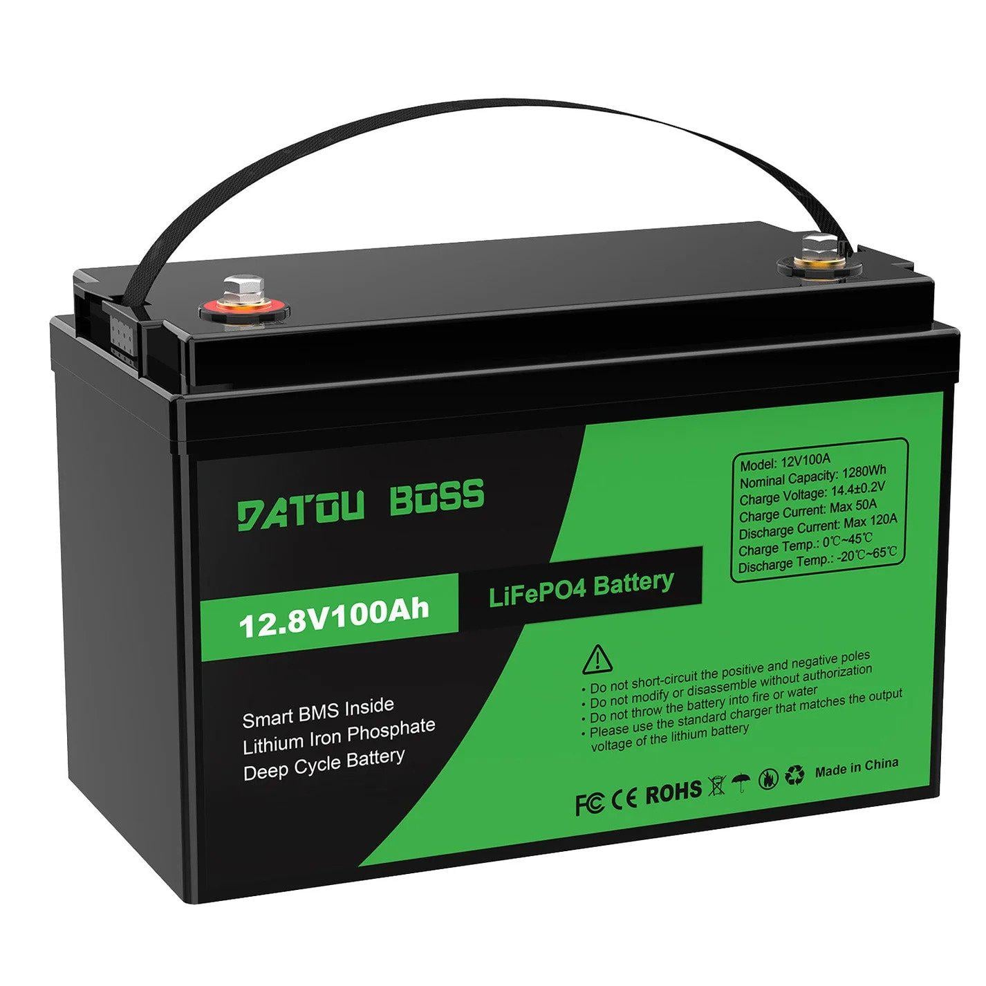 Аккумуляторная батарея для ИБП и Datou Boss LiFePO4 12.8V 100Ah 1280 Wh BMS Аккумуляторная батарея для ИБП и Datou Boss LiFePO4 12.8V 100Ah 1280 Wh BMS