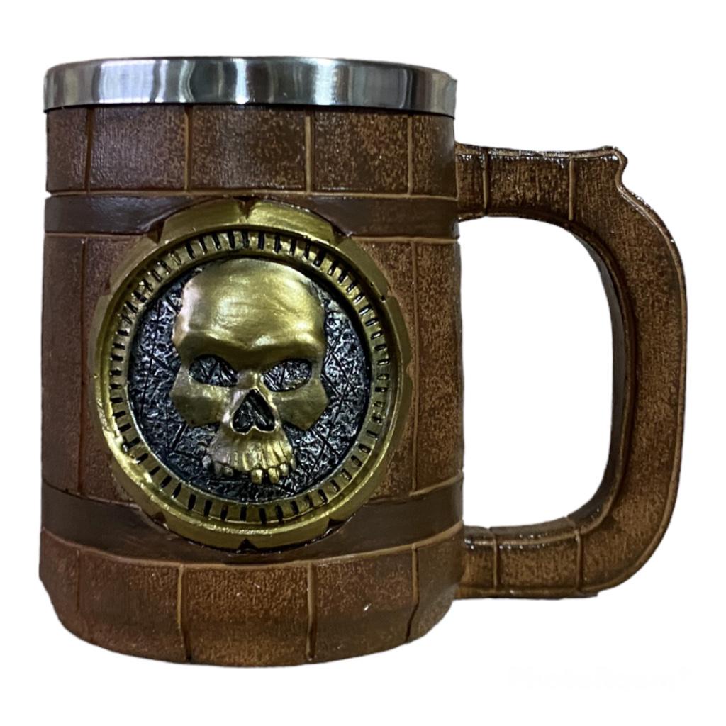 Кухоль 3D Череп 500 мл Gold (9214431)