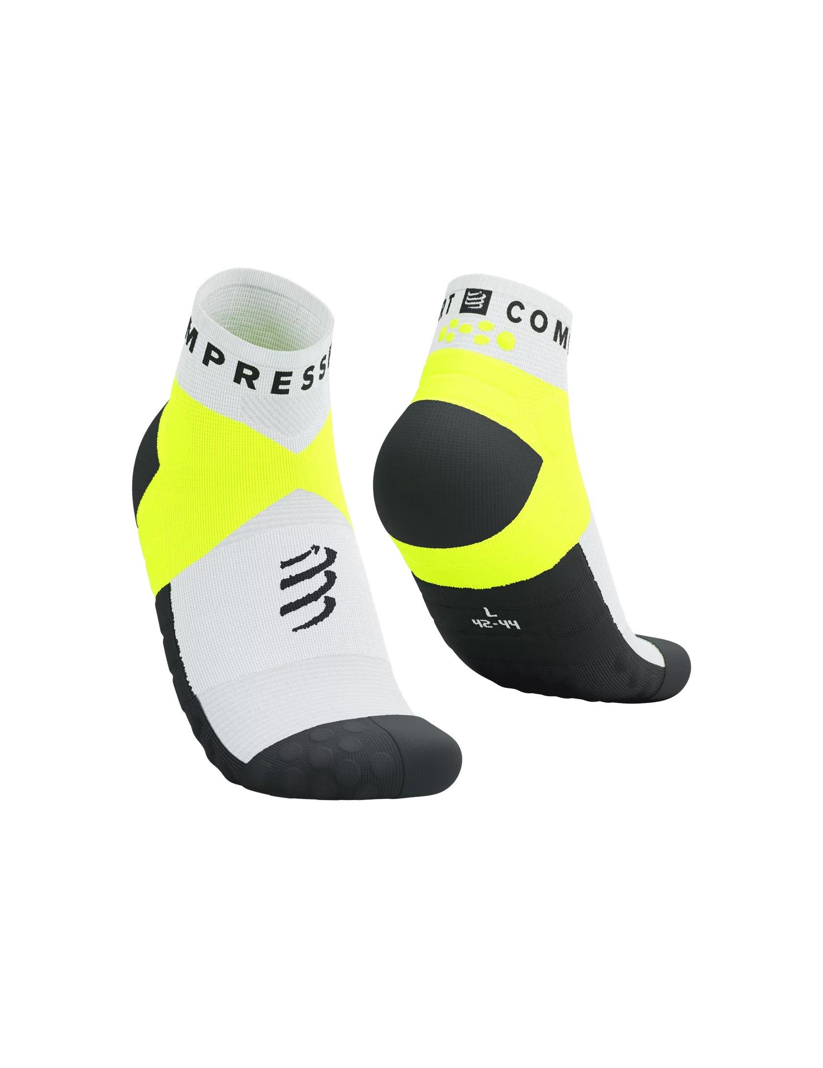 Шкарпетки Compressport Ultra Trail Socks V2.0 Low T2 White/Safe Yellow (17539263)