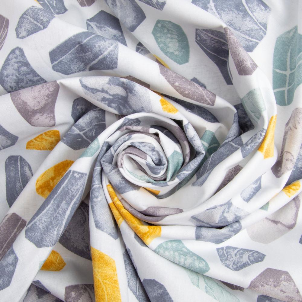 Ткань бязь ранфорс для постельного белья 25312 Камешки 130 гр/м2 240 см Графитовый (25724)