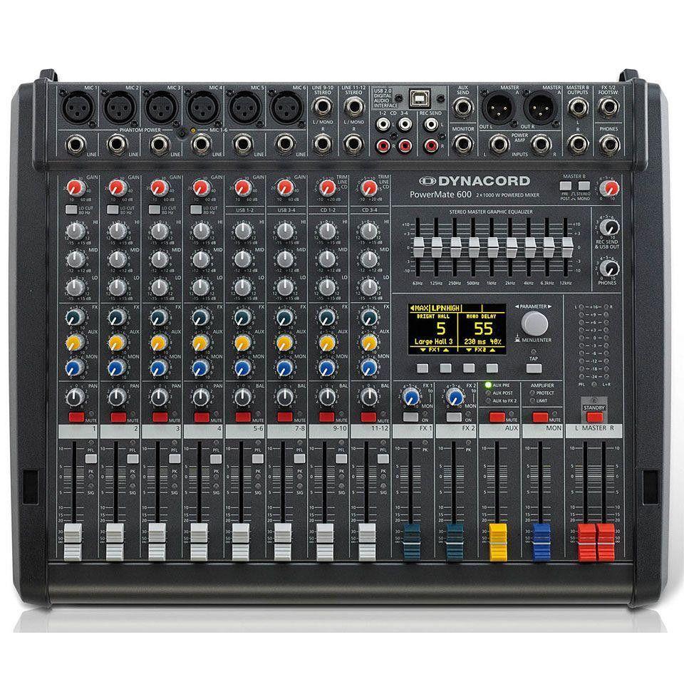Микшерный пульт активный DYNACORD POWERMATE 600-3 с усилителем 2х1000 Вт (0002)