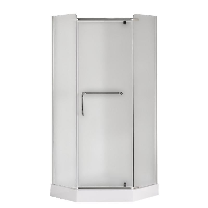 Душевая кабина MIXXUS LINES SCT01-90x90x198-TR пятиугольное стекло 6 мм с подошном 90x90 см Хром (OL-MI6913)