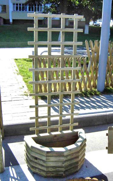 Кашпо со шпалерой из дерева Паро Бланже (КШР-000401)