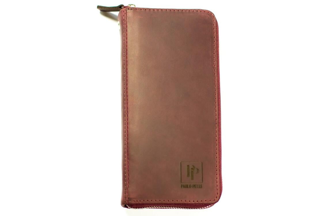 Кошелек на молнии Forte Rosso Paolo Pelle ud0001-Rosso (pelle-9995)