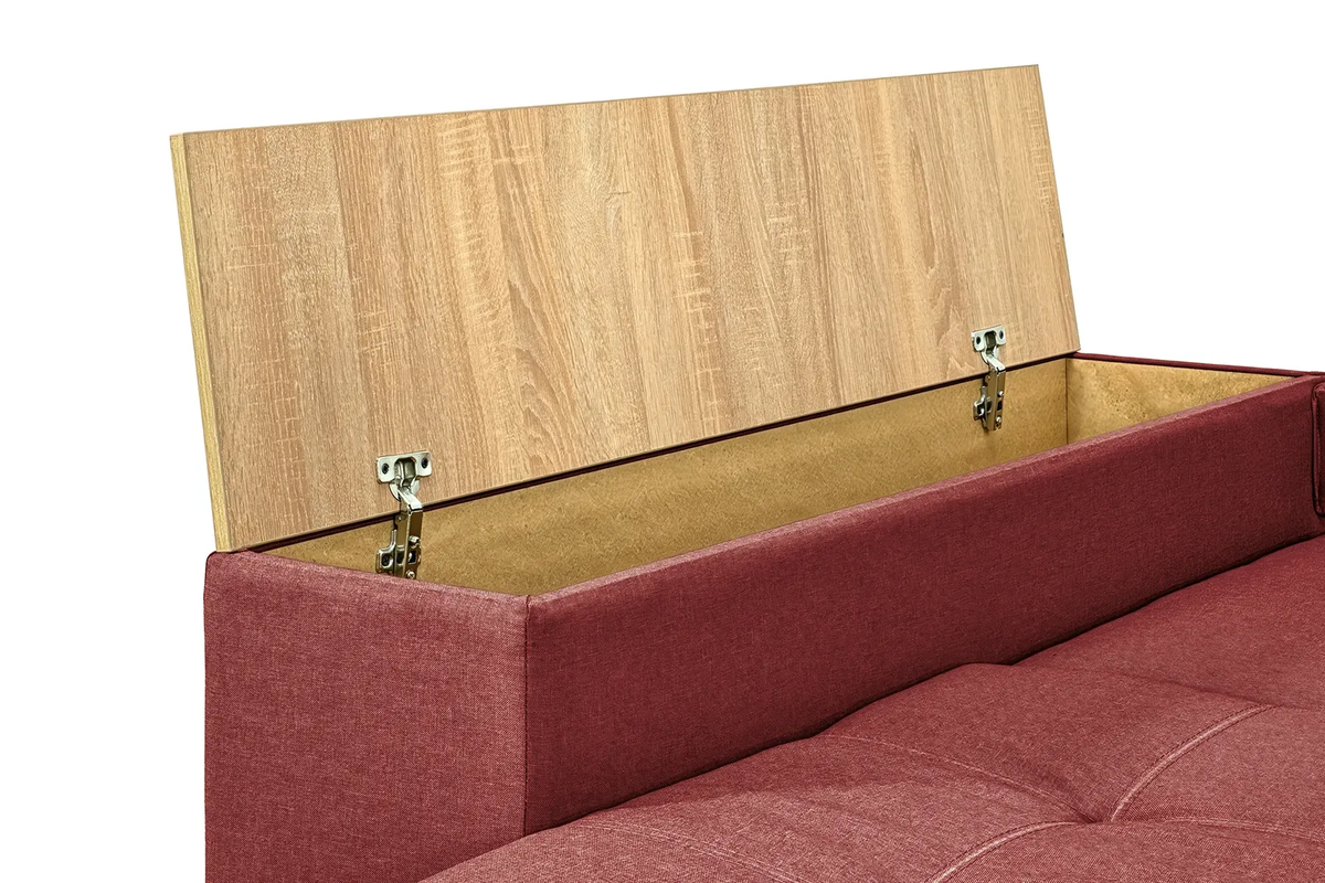 Диван угловой Домино 245х160 см Бордовый/Сонома (29557832) - фото 8