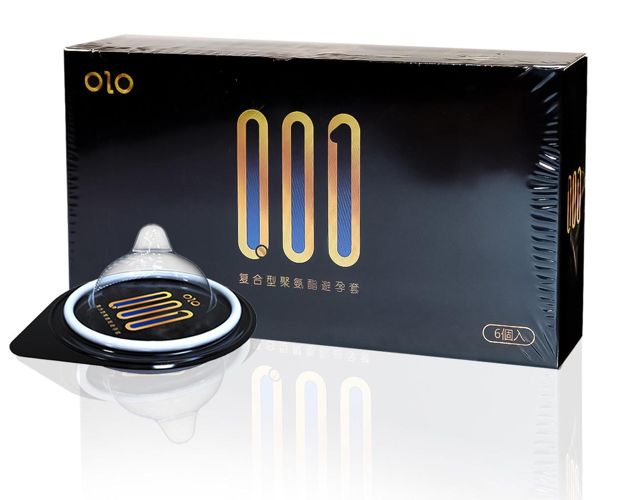 Презервативы полиуретановые OLO 0.01 с гиалуроновой кислотой 6 шт. (OLO-001-P)