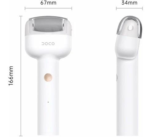 Пемза роликовая электрическая DOCO F002 Callus Remover White (101000) - фото 2