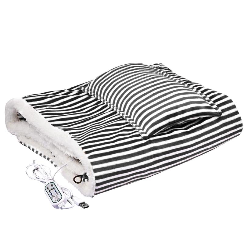 Плед шаль с подогревом от usb от повербанка 105х65 см Black Плед шаль с подогревом от usb от повербанка 105х65 см Black