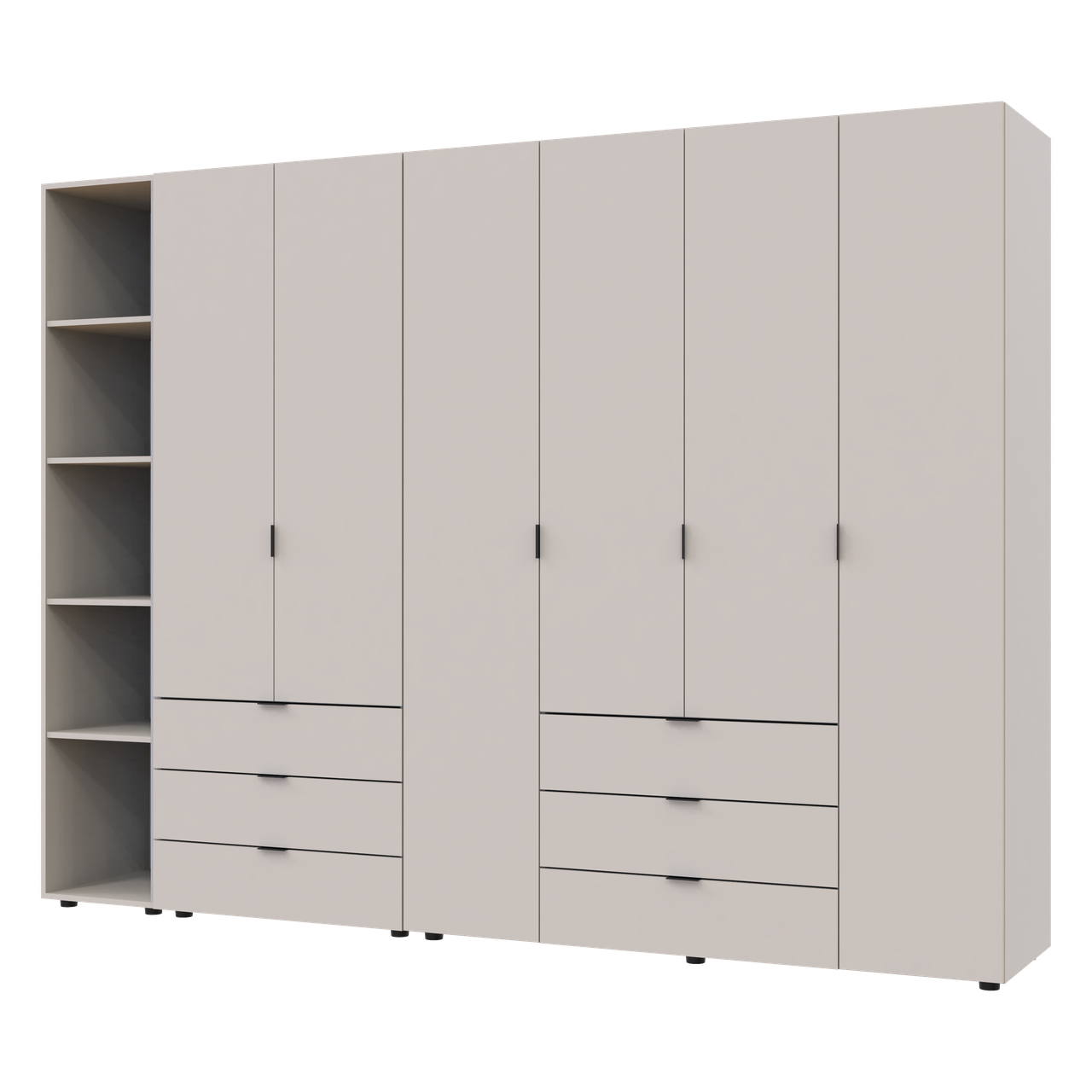 Комплект шкафов для одежды Doros Гелар 270,7х49,5х203,4 см 3 шт. Кашемир (DRS-011251)