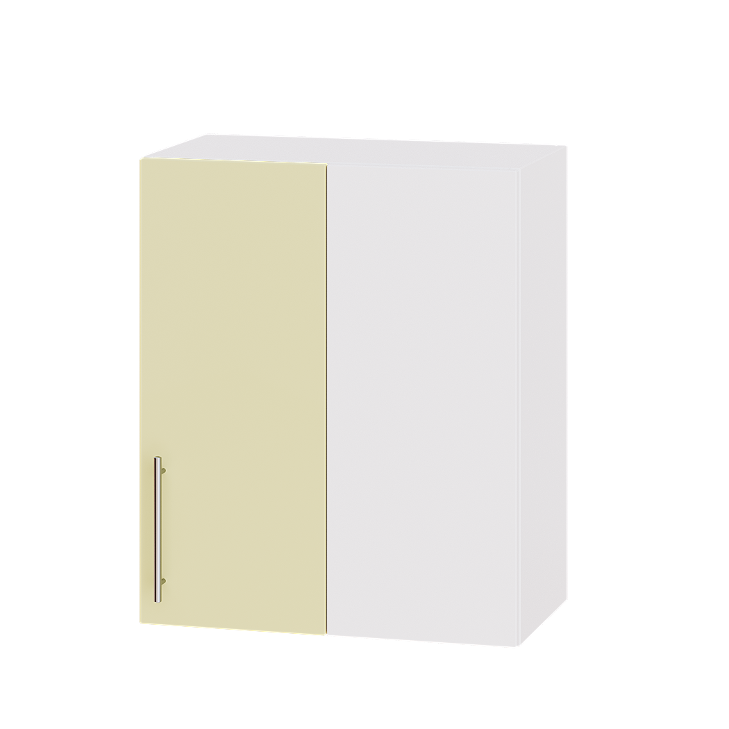 Шкаф верхний Эверест Модерн модуль Верх угловой В27-600 60х30х72 см Ваниль глянец/Белый (02731)