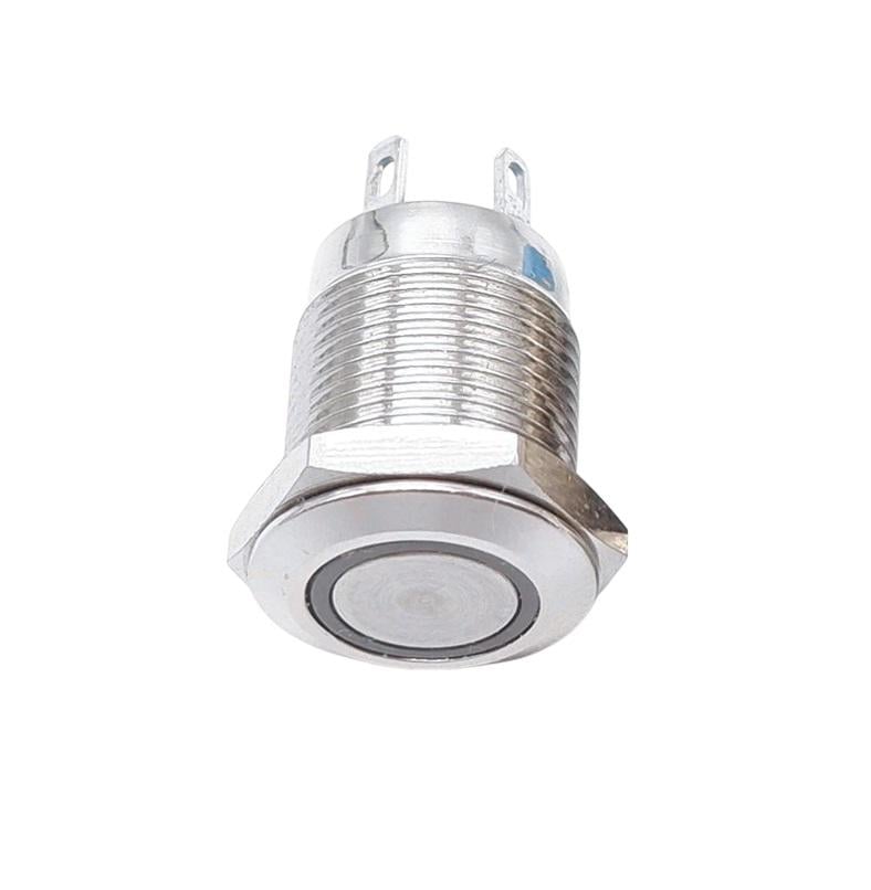 Кнопка питания DC 12-24V 4A подсветка White Ring импульсная IP65 под монтаж 12 мм (00-00026708) Кнопка питания DC 12-24V 4A подсветка White Ring импульсная IP65 под монтаж 12 мм (00-00026708)