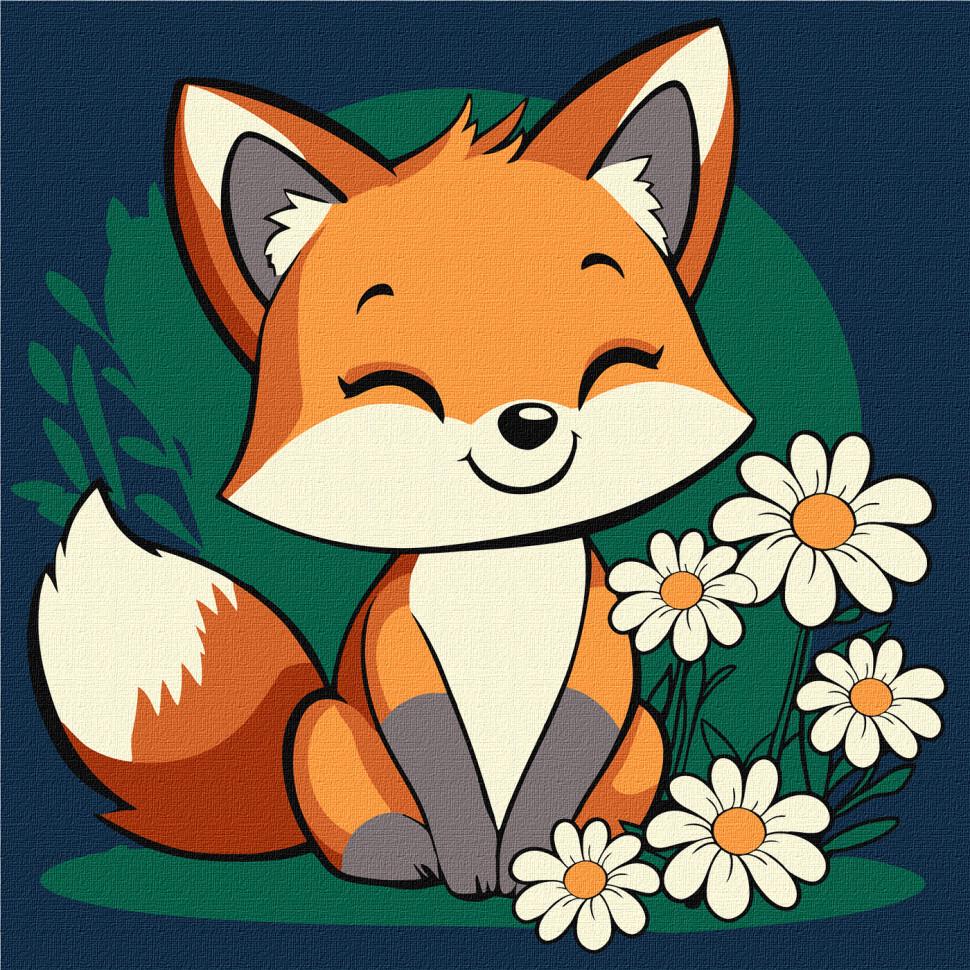 Картина за номерами Ideyka Гарна лисичка KHO6299 25х25 см (RLT52218)