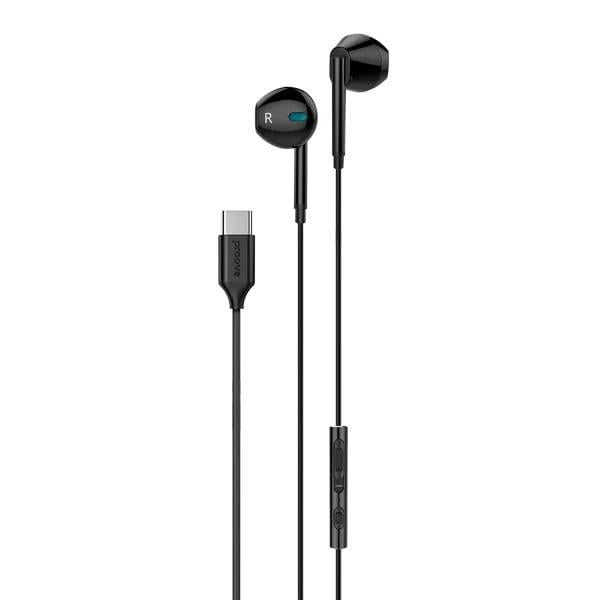 Наушники проводные Proove Scape C3 Type-С WESC00002001 с микрофоном регулятор громкости переключатель Черный (8001)
