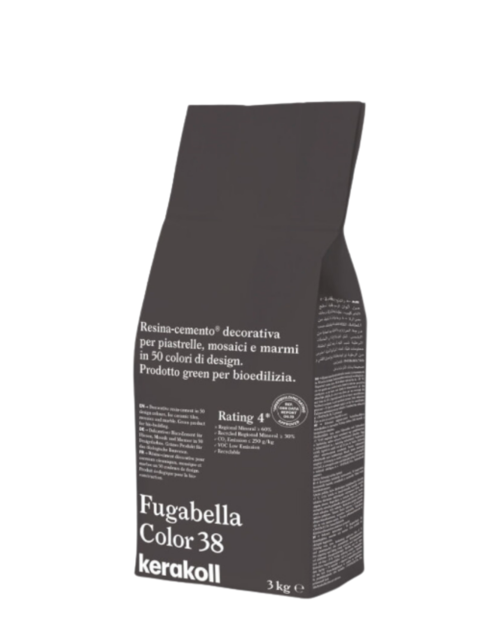 Фуга для швів Kerakoll Fugabella Color-38 3 кг Шоколадний (KFG38)