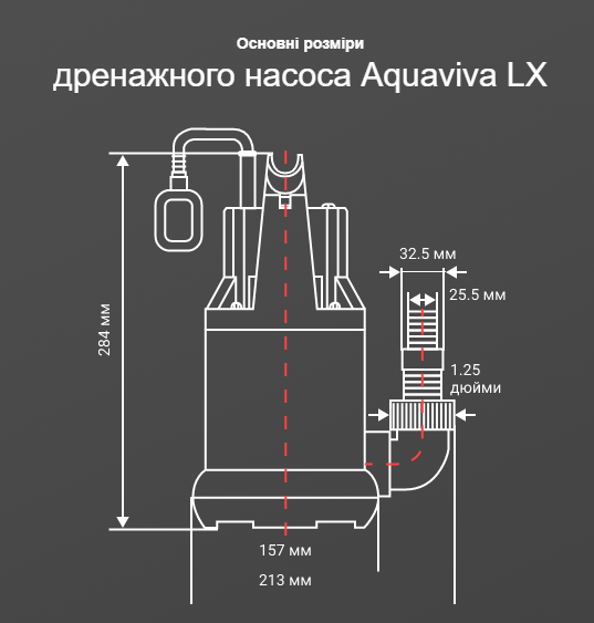 Дренажный насос Aquaviva LX Q9003 для чистой воды с поплавком - фото 2