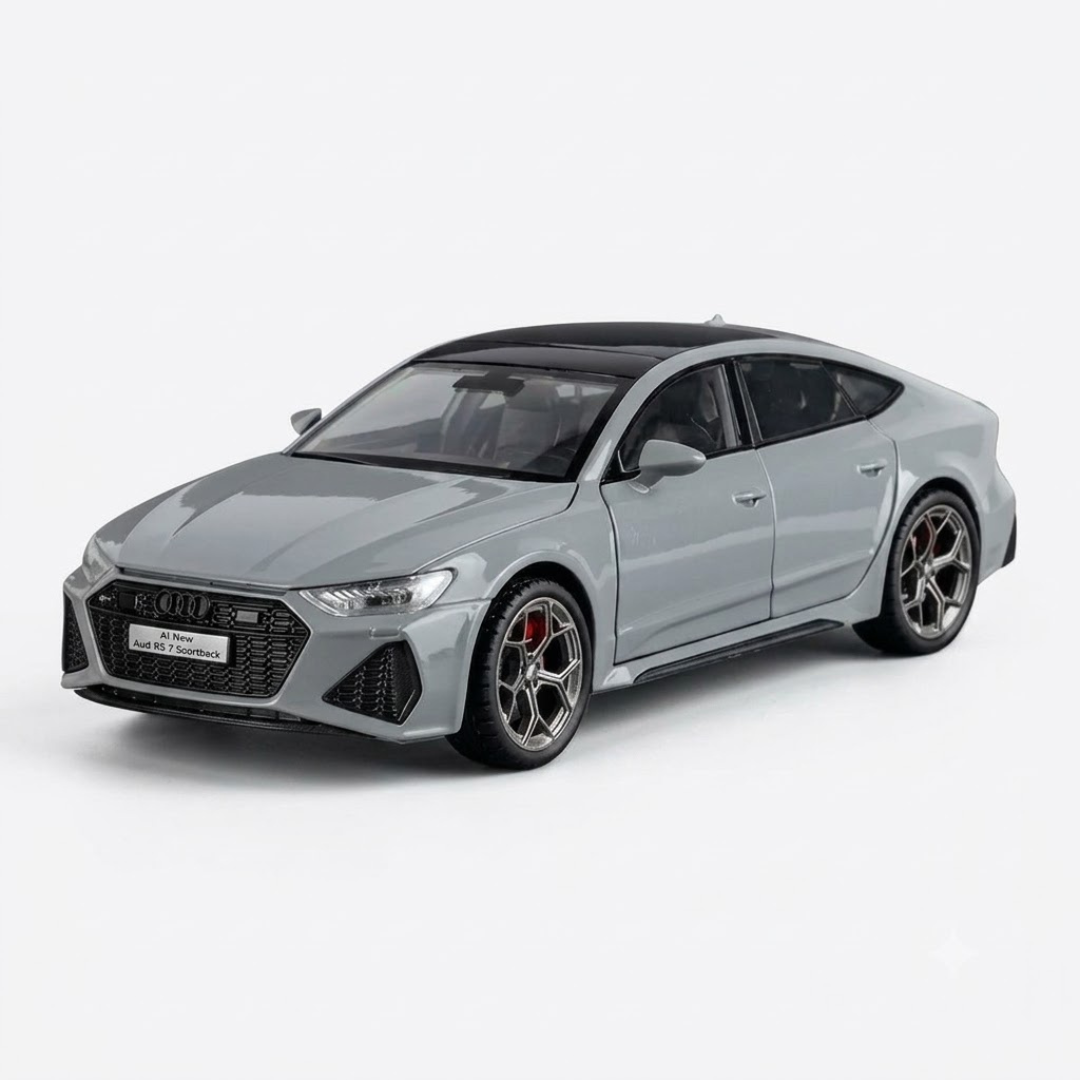Игрушечная машинка Audi RS7 1:24 со световыми и звуковыми эффектами инерционная 21х8,5х6 см Серый (MG00048-2)