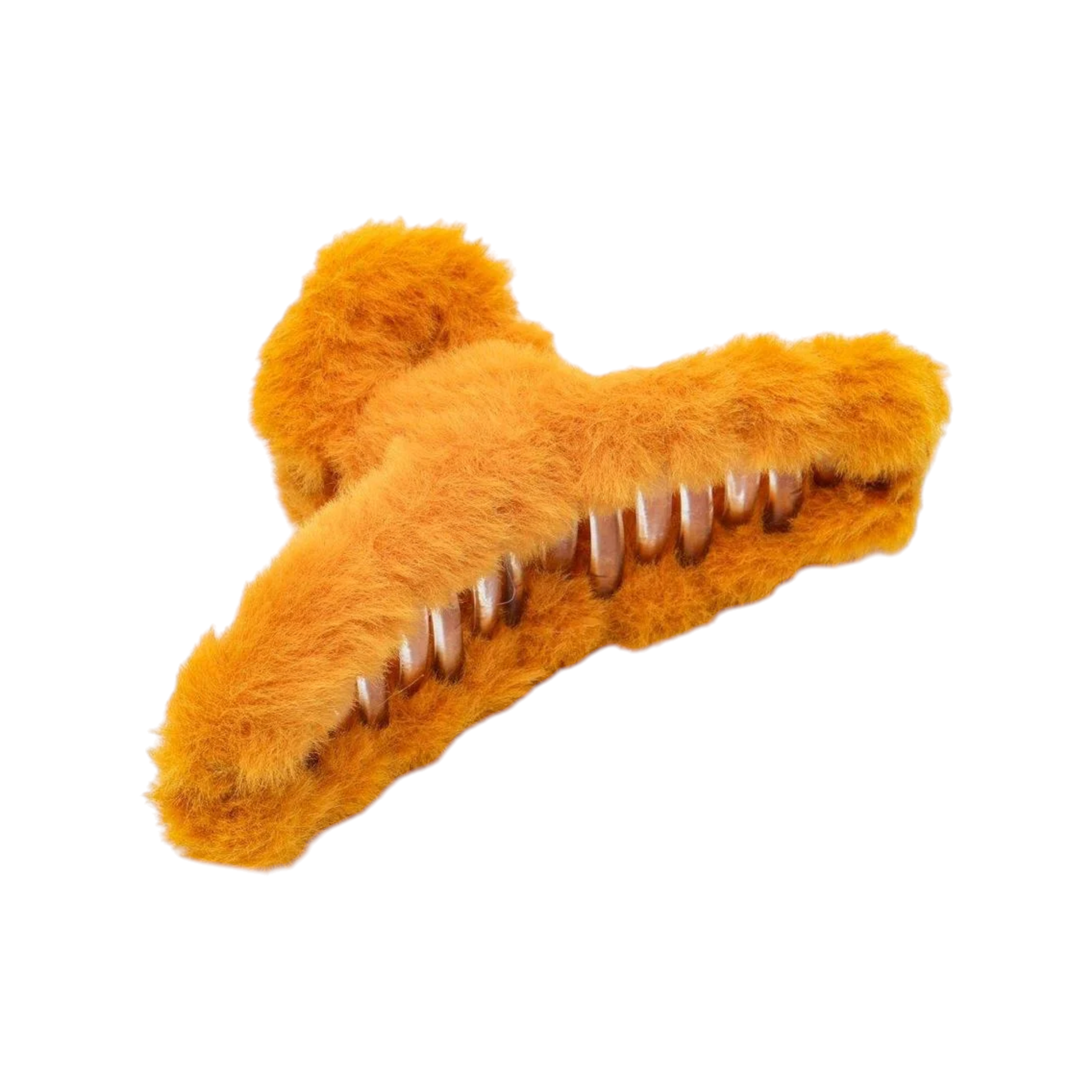 Шпилька-краб для волос плюшевая из искусственного меха Оранжевый (2476286782)