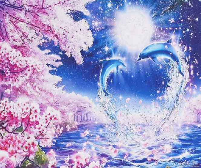 Алмазна мозаїка GB 76461 30 TK Group Дельфіни 40х30 см (121867)