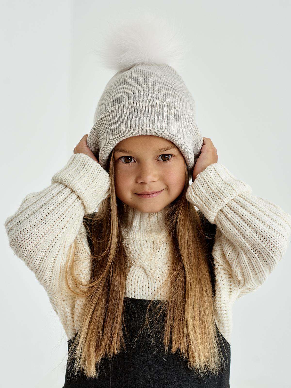 Шапка зимняя Дембохаус р. 48 Бежевый (Ракель)