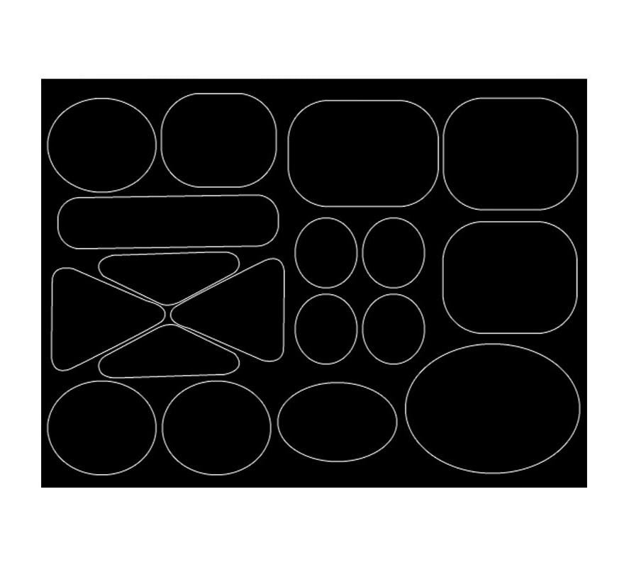 Набор из самоклеющихся нейлоновых водостойких заплат 18 шт. 20х10 см (U9406)