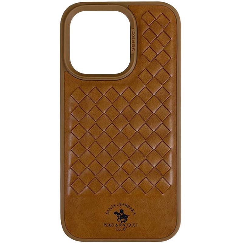 Противоударный кожаный чехол Polo Santa Barbara для Apple iPhone 15 Pro 6.1" Brown