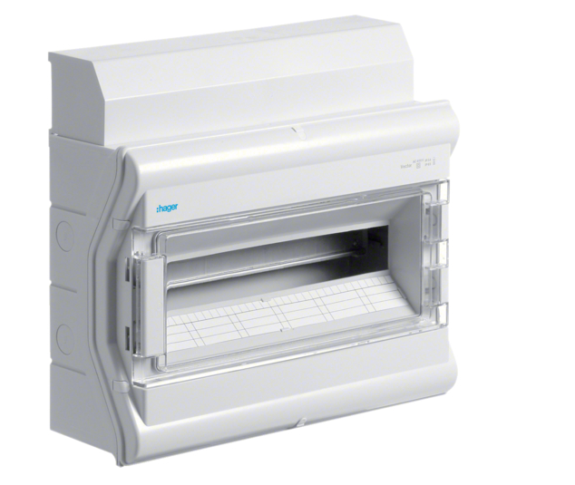 Щит накладной Hager Vector VE118DN IP65 1 ряд 18 модулей