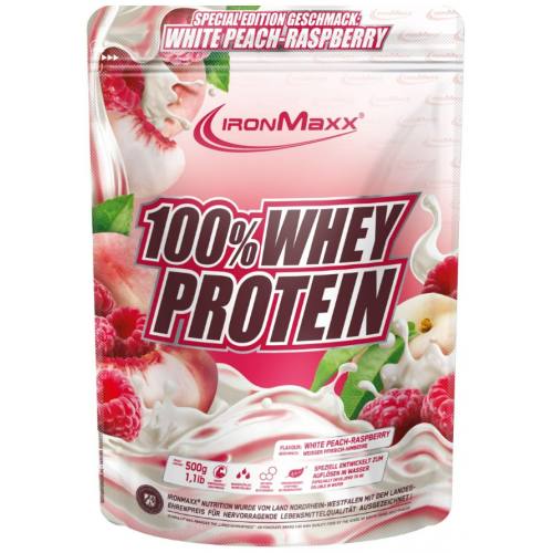 Протеин Ironmaxx Whey Peach Raspberry 500 г (00000035388) - фото 1 Протеин Ironmaxx Whey Peach Raspberry 500 г (00000035388) - фото 1