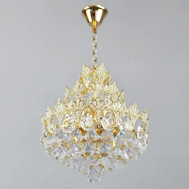 Люстра подвесная хрустальная Light House NM-14719/6 FG D320 на шесть ламп Золото