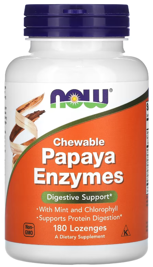 Комплекс Пищеварительные ферменты папайи Now Foods Papaya Enzymes 180 леденцов Комплекс Пищеварительные ферменты папайи Now Foods Papaya Enzymes 180 леденцов