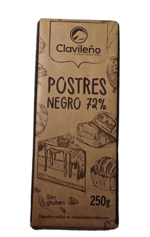 Шоколад чорний Clavileno Rostres гіркий 72% 250 г (53333)