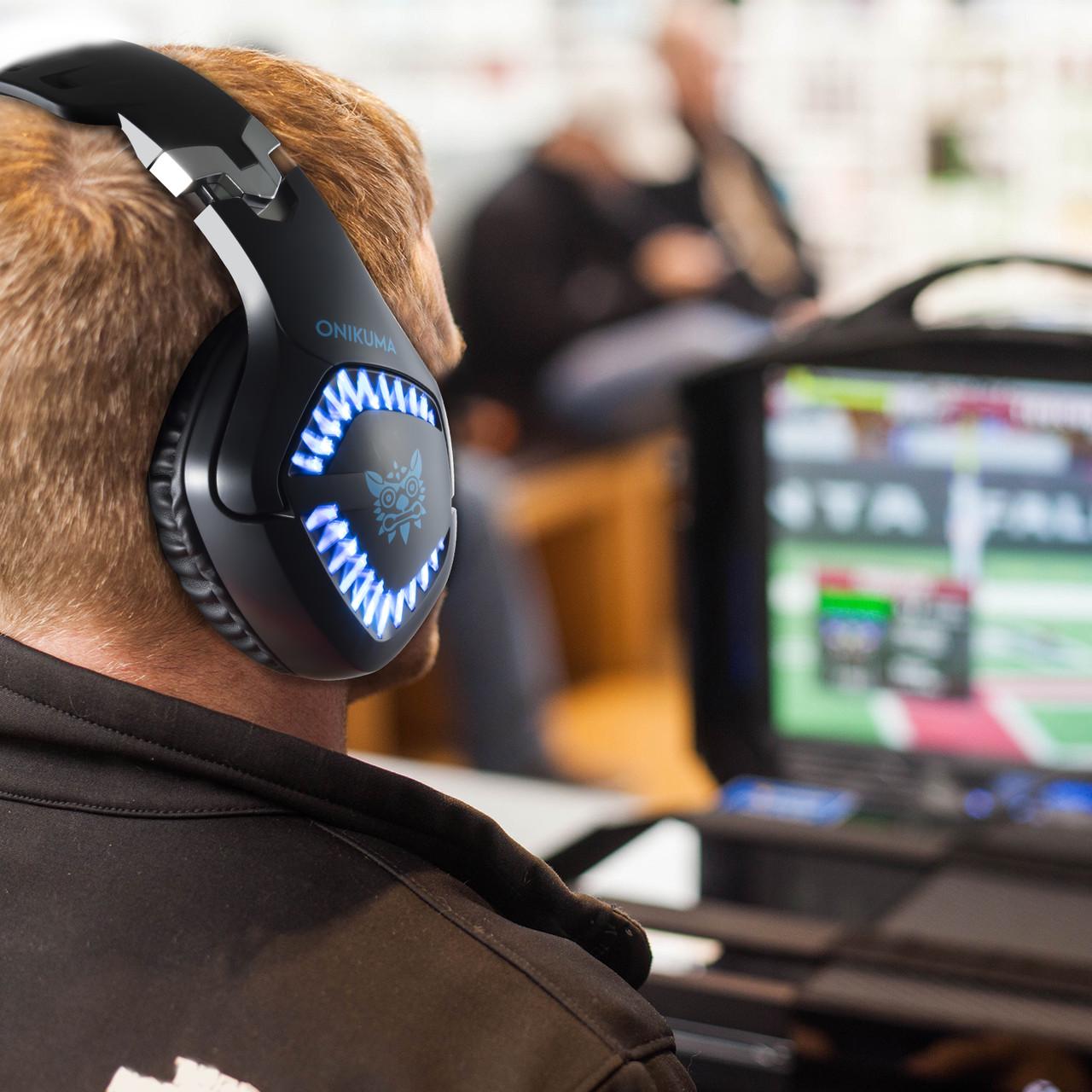 Наушники игровые ONIKUMA K1 Pro с LED подсветкой/микрофоном Красный - фото 8 Наушники игровые ONIKUMA K1 Pro с LED подсветкой/микрофоном Красный - фото 8