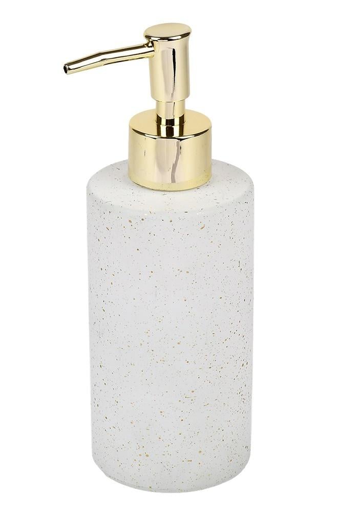 Дозатор настільний Stenson скляний для рідкого мила Marble 350 мл White (31821) Дозатор настільний Stenson скляний для рідкого мила Marble 350 мл White (31821)
