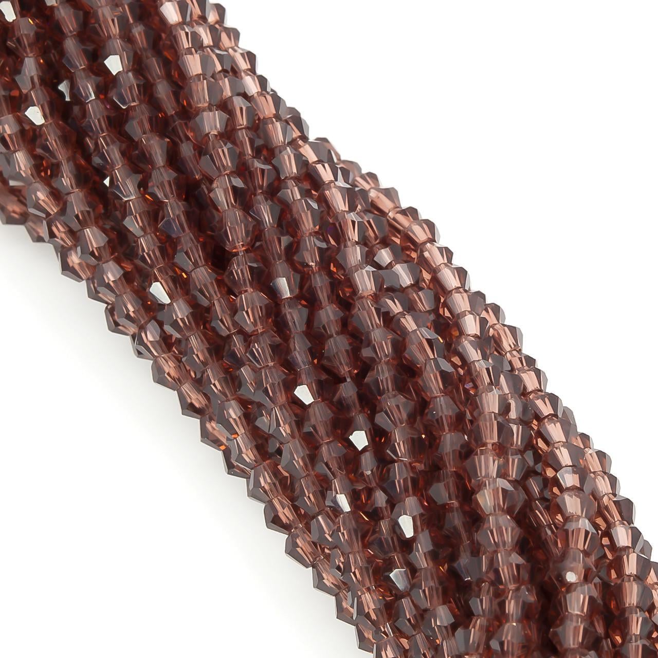 Бусины хрустальные Биконус 2,3х3 мм 160 шт. Слива (БИ0002к18)