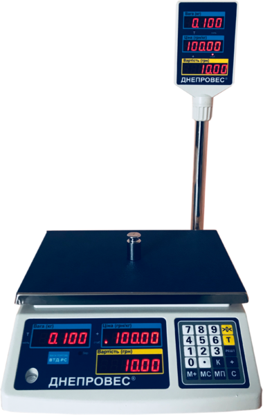 Весы торговые со стойкой Днепровес ВТД РС