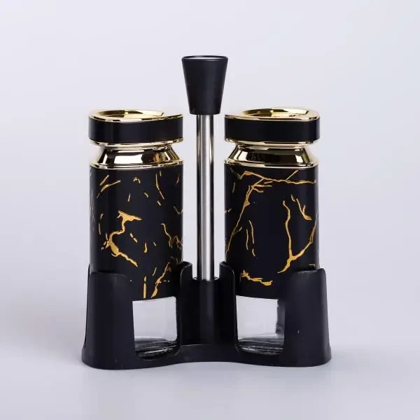 Набор для специй на подставке по 120 мл Черный (6797) - фото 3 Набор для специй на подставке по 120 мл Черный (6797) - фото 3