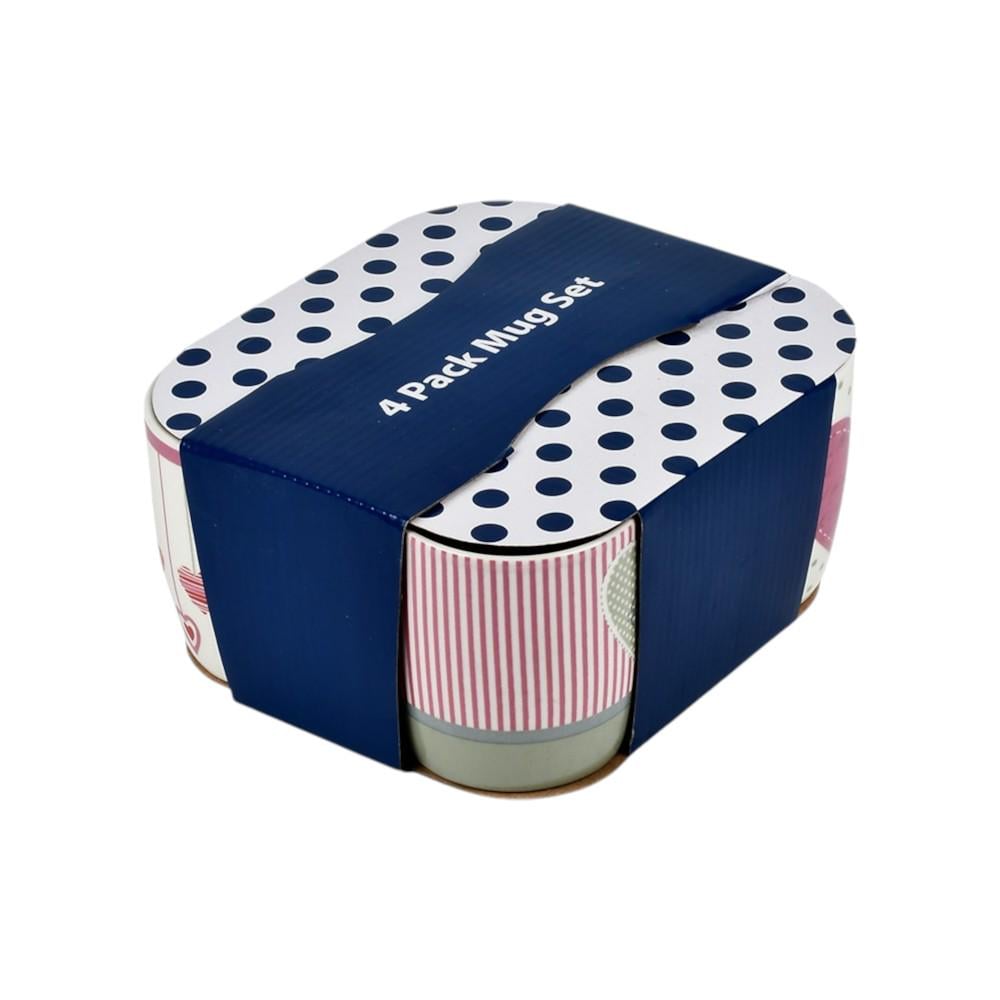 Набор чашек Stenson R93996 с разными принтами фарфоровые 4 шт 330 мл Разноцветный (cd8d306d) Набор чашек Stenson R93996 с разными принтами фарфоровые 4 шт 330 мл Разноцветный (cd8d306d)