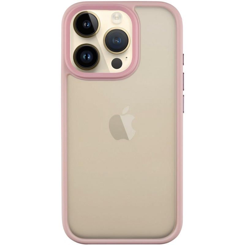 Протиударний TPU+PC Чохол Metal Buttons для Apple iPhone 16 Pro (6.3") Pink