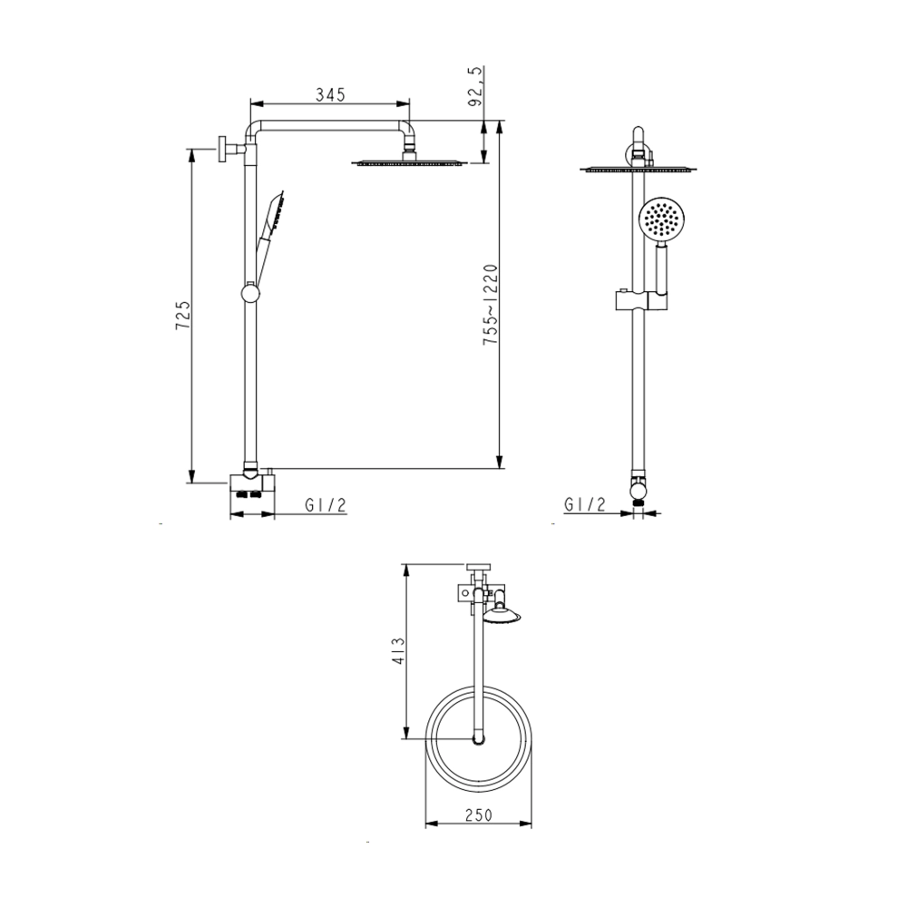 Душевая система без смесителя Lidz Aria 1120 LDARI1120NKS46112 сатин (SD00052236) - фото 7