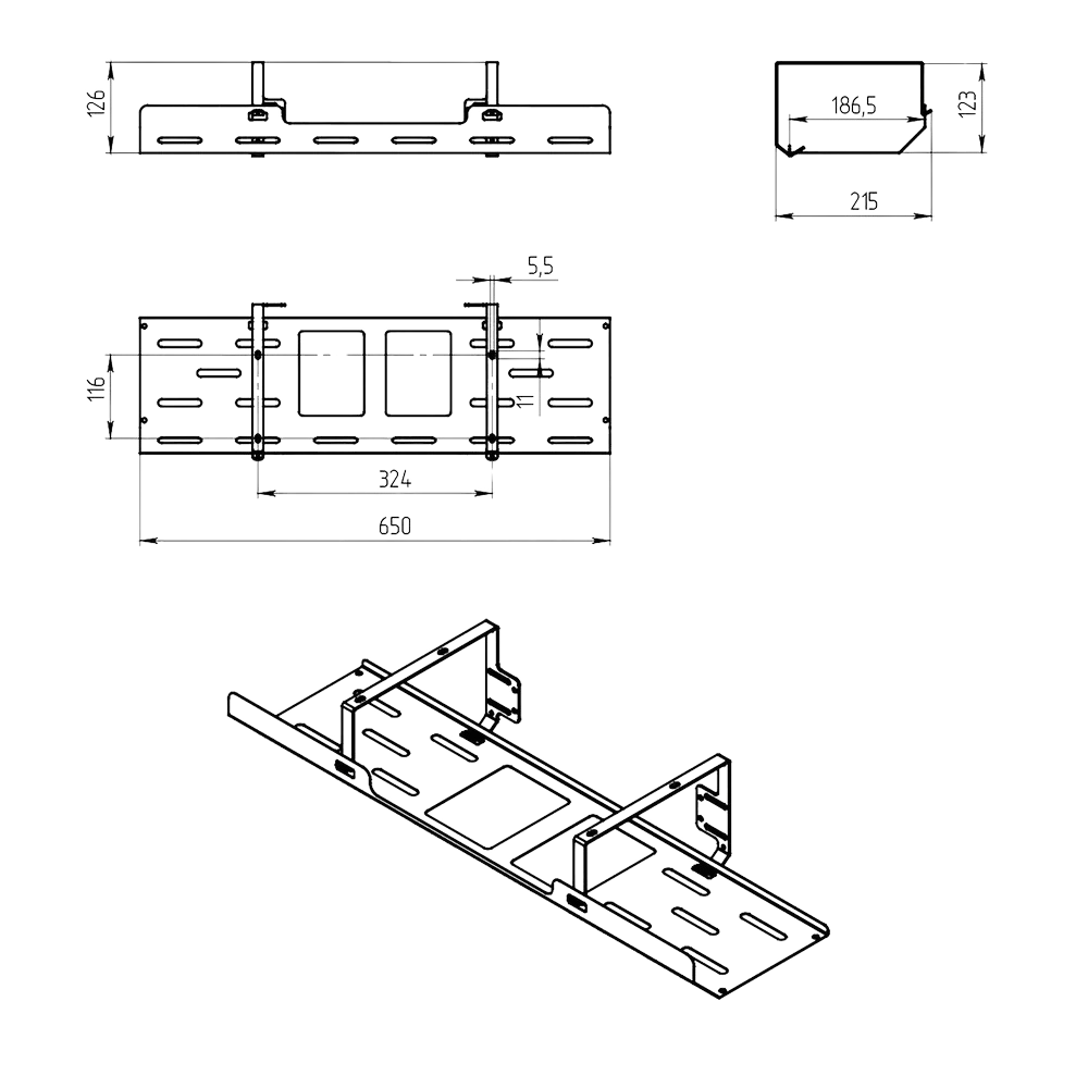 Кабель-менеджмент TEHNOTABLE для рамы 4-опорного стола с регулировкой высоты Черный (045-20-01) - фото 2 Кабель-менеджмент TEHNOTABLE для рамы 4-опорного стола с регулировкой высоты Черный (045-20-01) - фото 2