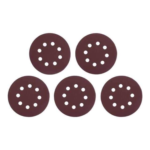 Круг шліфувальний на липучці Intertool 125 мм Р220 з отворами 5 шт. (BT-0590)