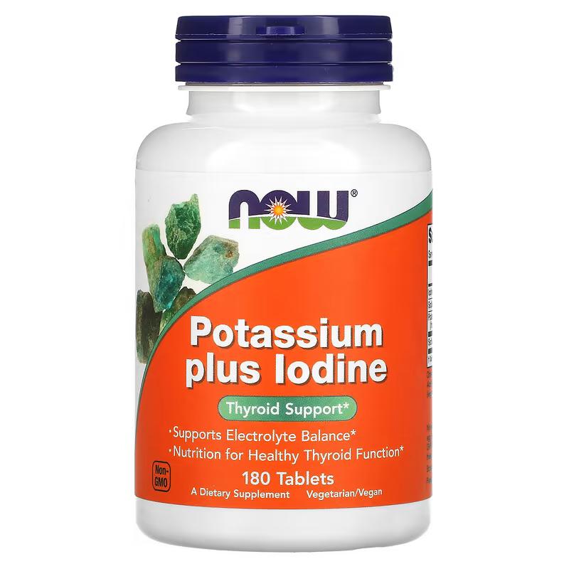 Йодид калію Now Foods Potassium Plus Iodine 180 таб. (CO003445) - фото 1