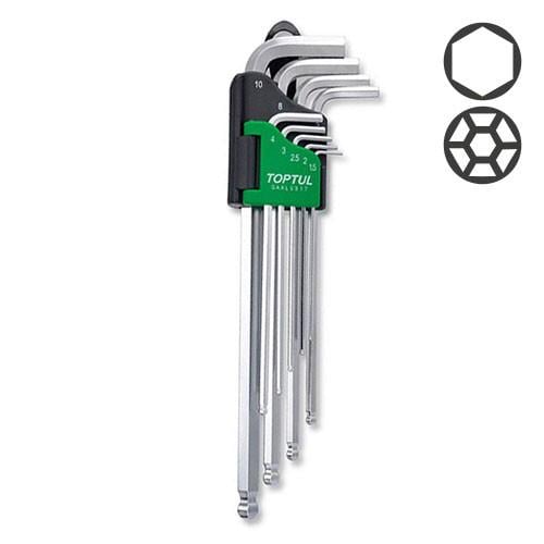 Набор Г-образных шестигранников Toptul GAAL0917 супердлинных 1,5-10 мм 9 шт. (106-112-GAAL0917)