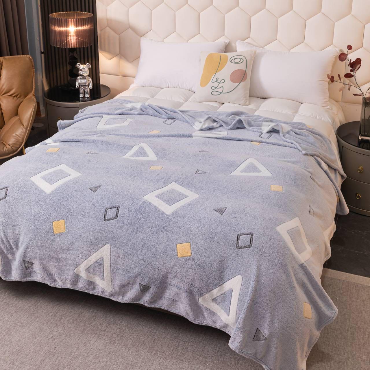 Плед-покрывало Malloory Home Плюшевый из микрофибры 200x230 см Серо-голубой (1873-6) - фото 2 Плед-покрывало Malloory Home Плюшевый из микрофибры 200x230 см Серо-голубой (1873-6) - фото 2