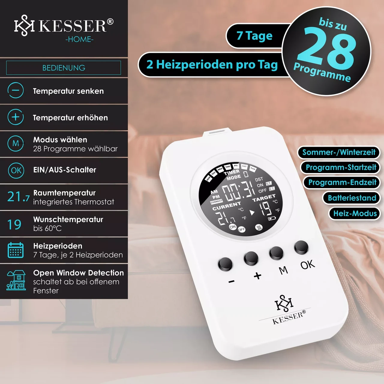 Инфракрасный обогреватель KESSER настенный 1000W (16629_1000W-gs) - фото 7 Инфракрасный обогреватель KESSER настенный 1000W (16629_1000W-gs) - фото 7