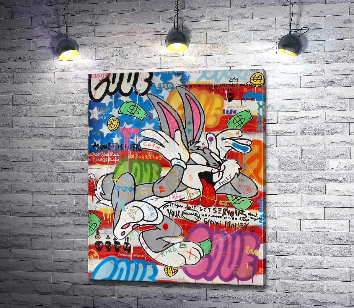 Картина ArtPoster Багз Банні (Bugs Bunny) насмішливо показує язик 40x50 см Модуль №1 (000325)