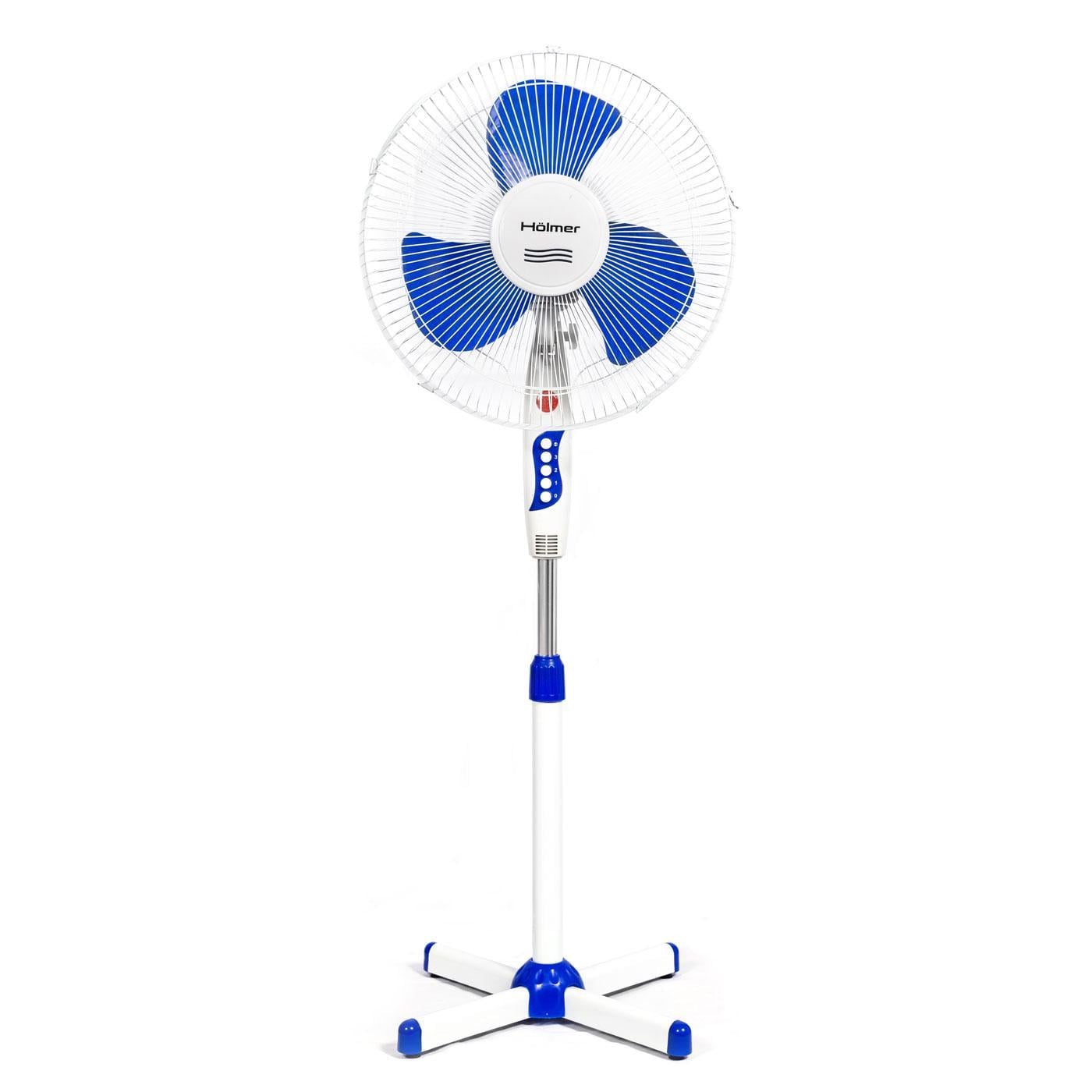 Вентилятор напольный Holmer HFS-1216B White/Blue (205239)