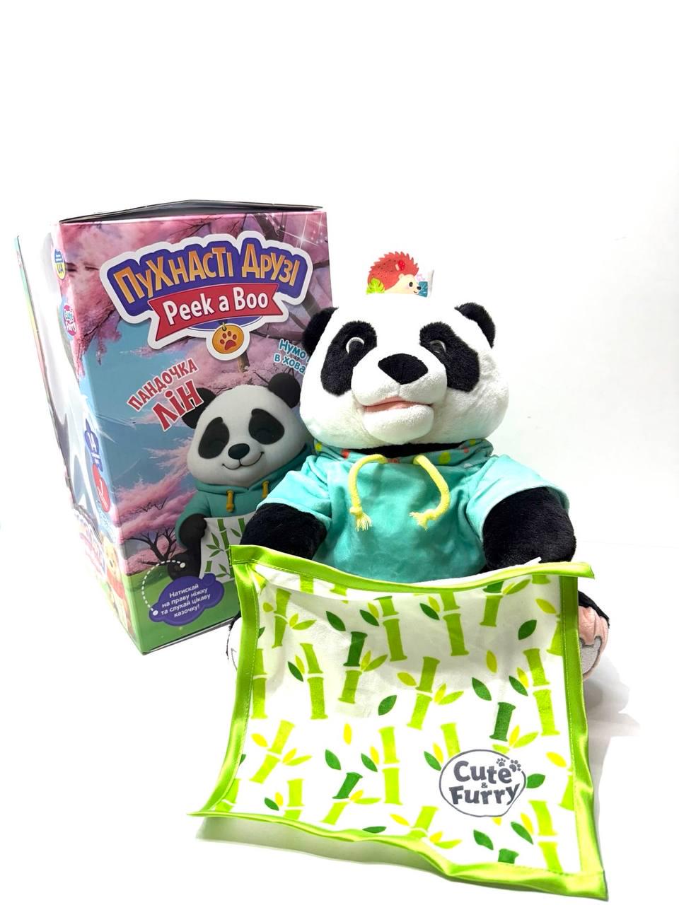 Панда-казкар інтерактивна грає у хованки 14 фраз розповідає казку 27 см Чорно-білий (6226 I UA) - фото 3 Панда-казкар інтерактивна грає у хованки 14 фраз розповідає казку 27 см Чорно-білий (6226 I UA) - фото 3