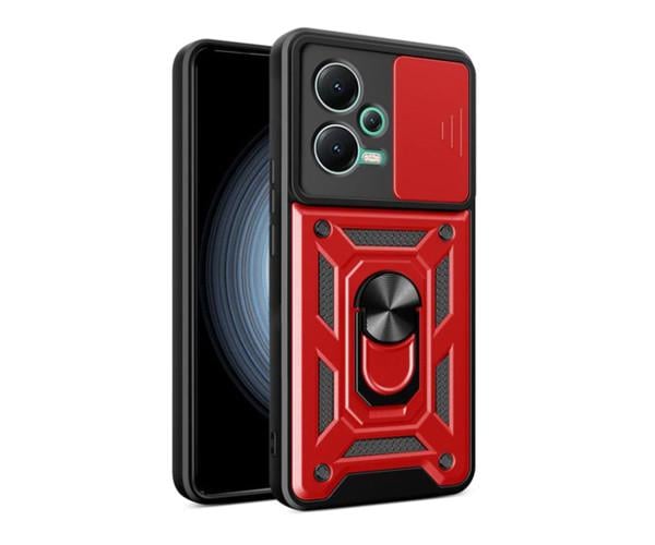 Чехол-накладка Ricco Camera Sliding для Xiaomi Redmi Note 12 5G / Poco X5 Красный