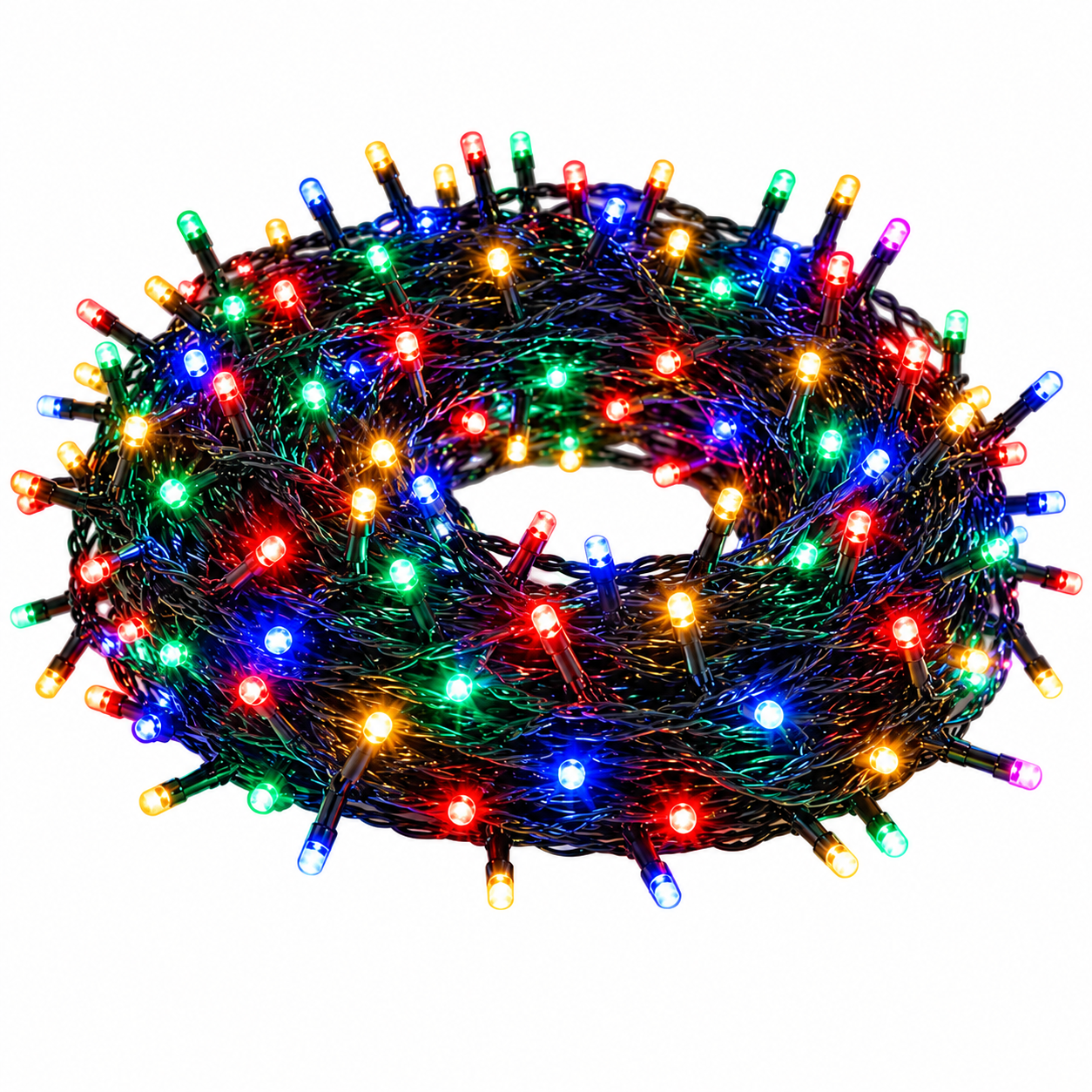 Гирлянда нить новогодняя 35 м 500 LED RGB с мерцанием от сети 220 В